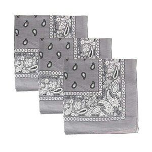 Paisley 3 piece Grey Color 100%Cotton Bandanas